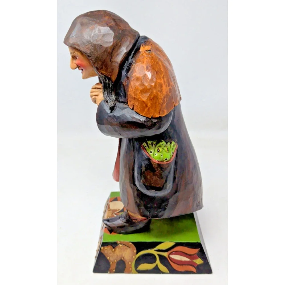 Leo Smith Witch signed Our Town Collection Dept 56 Halloween 350 moon heart